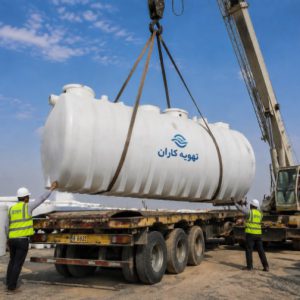 سپتیک تانک پلی اتیلن ۱۰۰۰۰۰ لیتری معادل ۱۰۰ متر مکعب